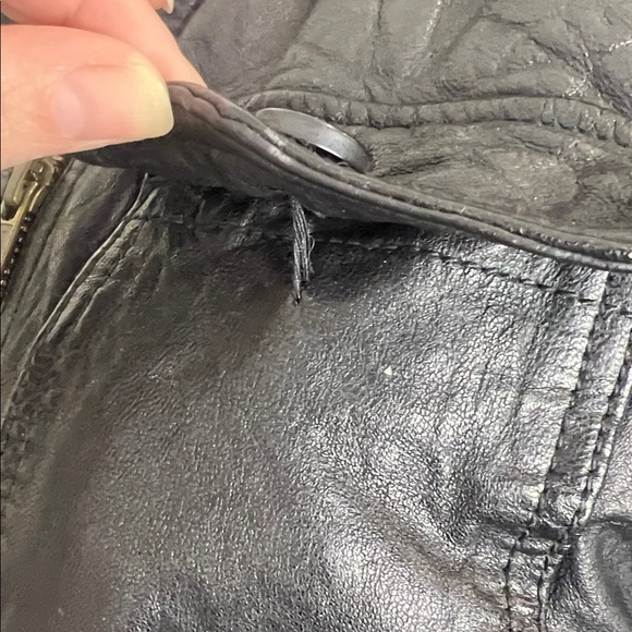 Lucky Brand Black Leather Jacket Size XS - Picture 9 of 9